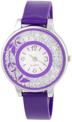 

FabSale Best New Designer Purple PU Strap Stylish Attractive Round Purple Dial Latest Analog Wrist Watch - For Girls