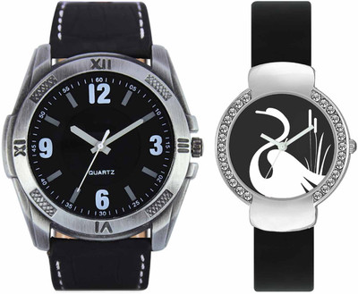 

VALENTIME VL34VT21 New Latest Stylish Designer Collection Leather Combo Couple Diamond Fancy Casual Best Offer Watch - For Men & Women