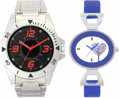 

VALENTIME VL02VT29 New Latest Stylish Designer Collection Leather Combo Couple Silver Metal bracelet Fancy Casual Best Offer Watch - For Men & Women