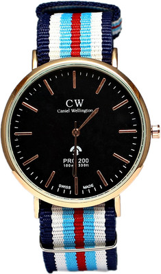

Caniel Wellington CW 025 Formal Casual Party Wedding Black Plain Dial Watch - For Men & Women