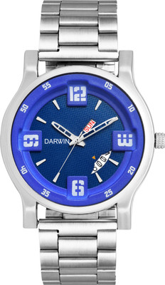 

Darwin DW-1037-PDR-BL Lavish Collection Royal Blue Dial Latest Edition Stainless Steel Casual or Formal Wear Day & Date Watch Imported Analogue Japanese Movement Watch - For Men