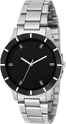 

Toxa New Stylish Attractive Watch Black Dial And Silver Strap Watch - For Girls