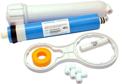 

CAPITAL RO Membrane Replacement Kit with Vontron 75 GPD Membrane,Housing, Spanner & FR-450 For all RO Water Purifiers Solid Filter Cartridge(0.5, Pack of 6)