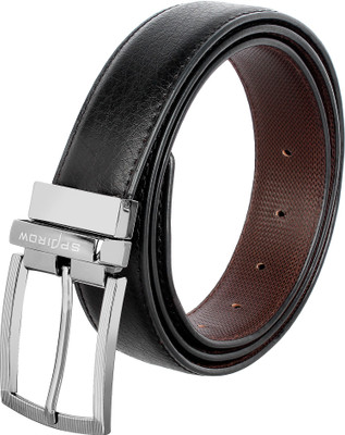 

Spairow Men Formal Black Artificial Leather Reversible Belt