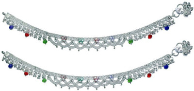 

Glitzerring Bengali Rasogulla Alloy Anklet(Pack of 2)