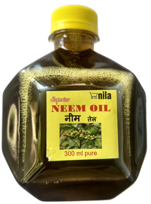 

nila Thick neem oil-virgin-high quality-dandruff-skin rashes-pet maintenance-general hygiene-gardening-300 ml diamond bottle(300 ml)
