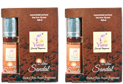 

Vune rollon sandal 6 ml (pack of 2) Floral Attar(Sandalwood)