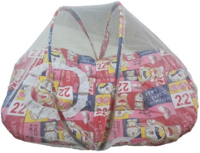 

stockhawkers cotton baby bed Ldouble padded mattress XL baby bed printed(Fabric, Multicolor)