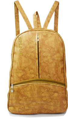 VIVARS PU Leather Backpack School Bag Student Backpack Women Travel bag 6 L Backpack(Khaki)