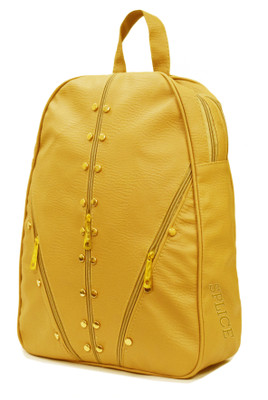 VIVARS PU Leather Backpack School Bag Student Backpack Women Travel bag 6 L Backpack(Yellow)