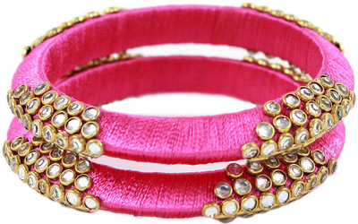 

UNIK CARAT Metal Gold-plated Kada(Pack of 2, Magenta