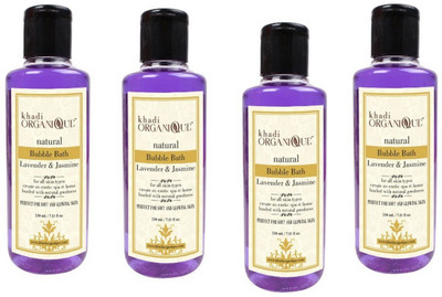 

Khadi Organique Khadiorganique lavender & jasmine bubble bath -pack of 4(840 ml)