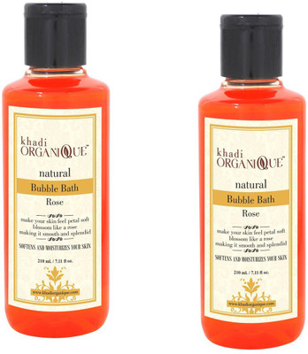 

Khadi Organique Khadiorganique Rose Bubble bath -pack of 2(420 ml)