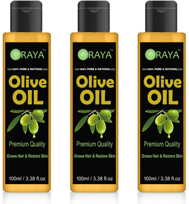 

ORAYA 100% Pure & Natural Cold Pressed Extra Virgin Oilve Oil Hair Oil(300 ml)