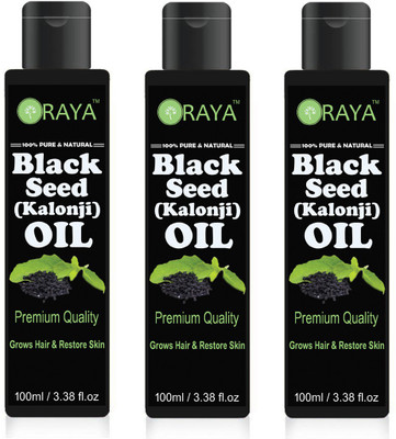

ORAYA 100% Pure & Natural Black Seed Oil Cold Pressed (Kalonji Oil) for Hair & Skin Hair Oil(300 ml)