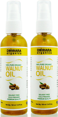 

Donnara Organics 100% Pure Walnut oil Combo pack of 2 bottles of 100 ml(200 ml)(200 ml)