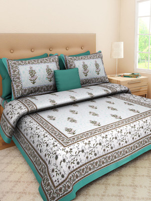 

Ahmedabad Bedding Cotton 180 TC Cotton Double Printed Bedsheet(Pack of 1, Multicolor)