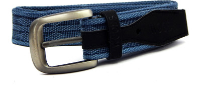 

WOODS Men Casual Blue Canvas, Fabric Belt