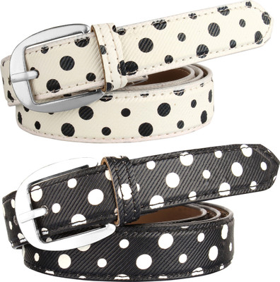 

Styles Creation Women Party Black, White Artificial Leather Belt
