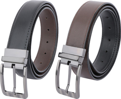 

RUSHQ Men Casual Black, Brown Artificial Leather Reversible Belt