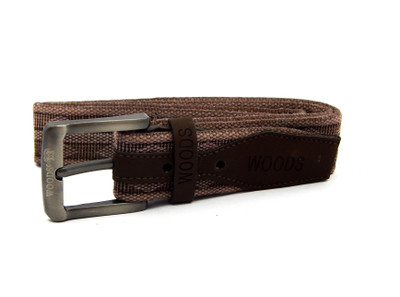 

WOODS Men Casual Brown Canvas, Fabric Belt