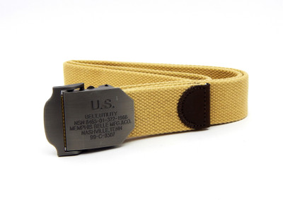 

WOODS Men Casual Yellow Canvas, Fabric Belt, Beige