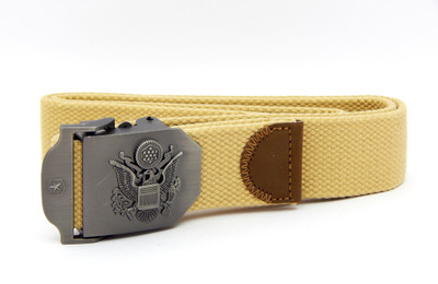 

WOODS Women Casual Beige Canvas, Fabric Belt