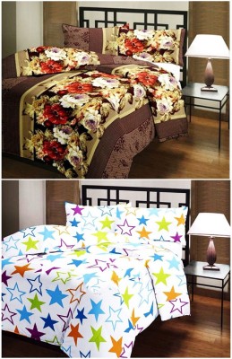 HND Floral Single Dohar for  AC Room(Poly Cotton, White, Brown)