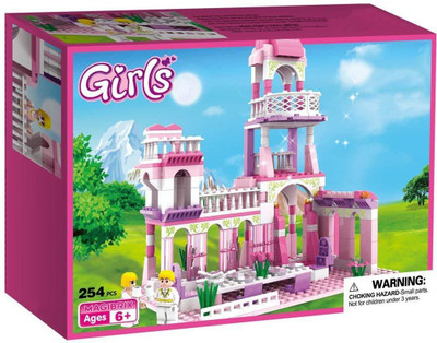 

Pacific Toys Girl's Princess Castle Royal Feast Kids Toys Bricks Construction (Multicolor)-254 Pieces(Multicolor)