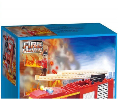 

Pacific Toys Fire Fighter Fire Truck Building Blocks, 219 Pieces(Multicolor)