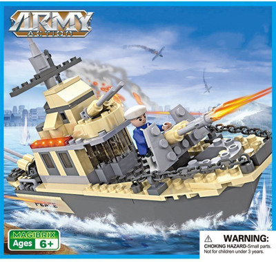 

Pacific Toys Army Warship Building Blocks Toys Destroyer (231 Pcs)(Multicolor)