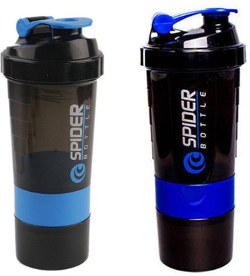 

Spider Combo of Protien Shaker 500 ML 500 Shaker(Pack of 2, Blue, Purple), Blue and puple