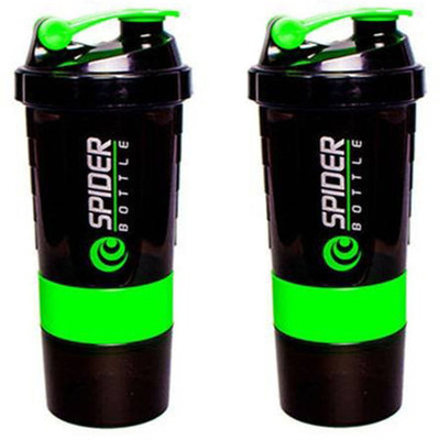 

Spider Combo of Protien Shaker 500 ML 500 Shaker(Pack of 2, Green)