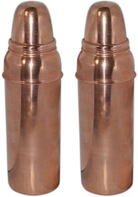 DAISY INDIAN CRAFT Thermos Pure Copper Bottle 800 Bottle(Pack of 2, Brown, Copper)