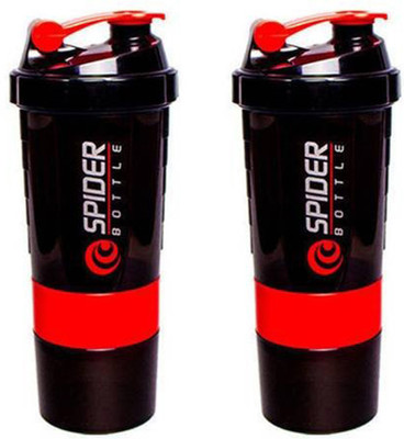

Spider Combo of Protien Shaker 500 ML 500 Shaker(Pack of 2, Red)
