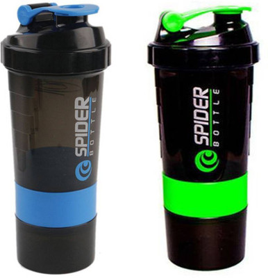 

Spider Combo of Protien Shaker 500 ML 500 Shaker(Pack of 2, Blue, Green), Blue and green