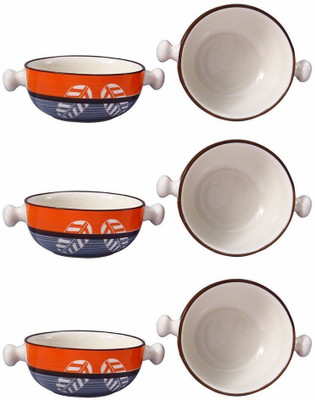 

caffeine Dining Nod Bowl Ceramic/Stoneware in Neon Orange Summer Handmade By Caffeine-Set of 6 … Stoneware Bowl Set(Orange, Pack of 6)