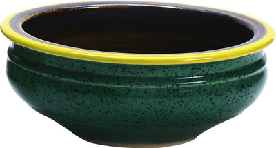 

Caffeine Green Studio Stoneware Bowl(Green, Yellow, Pack of 1)