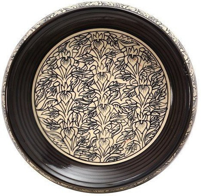 

caffeine Decorative Bowl 10 Inch in Black Peru Handmade Ceramic Bowl(Black, Pack of 1)