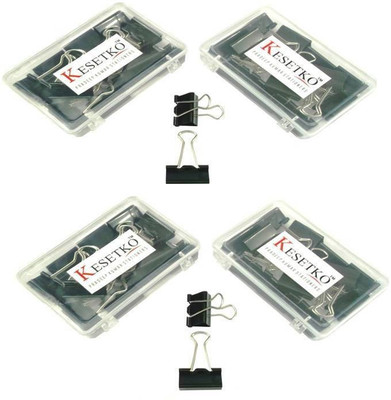 

KESETKO Paper Clips 25 mm Steel Grip Metal Binder Clips 25 mm ( 48 PCS )(Set of 48, Black)