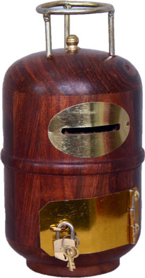 

KAVYA ARTICLES Money Bank (cylinder) Coin Bank(Brown)