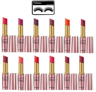 

Ultimate Eyelashes, 9 To 5 Primer+Matte Lipstick Natural 36 gm(Set of 13)