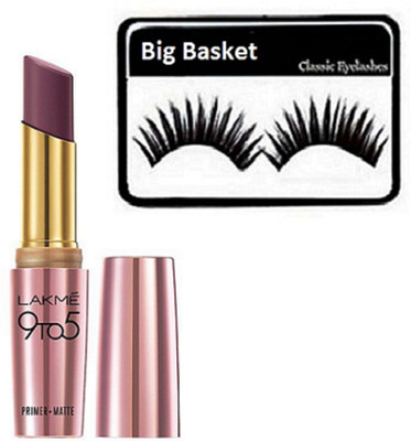 

big basket Eyelashes, 9to5 Matte Lipstick(Set of 2)