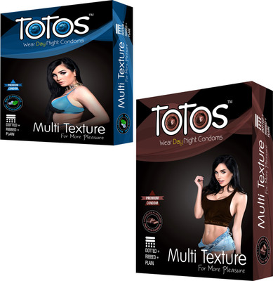 

totos multi texture dotted condom for mens Condom(Set of 2, 20S)