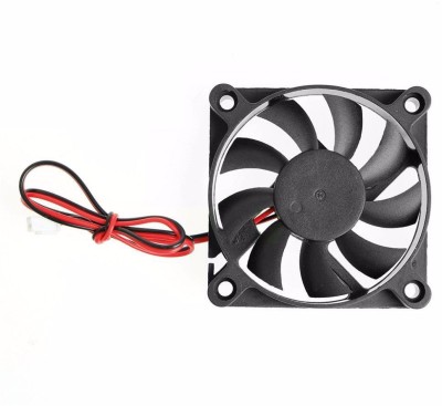 

TECHNOLOGYBAZAR 12V DC 2 Pin COOLING FAN (60 X 60 X 10 mm) for 3D Printer/ Robotics/DIY Projects Cooler(Black)