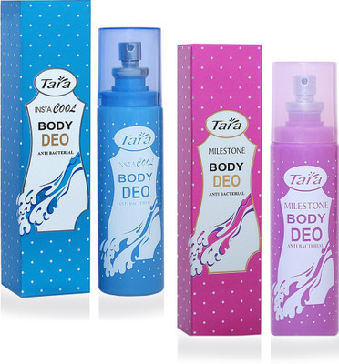 

Tara Milestone Body Deo and Instacool Body Deo (100ml) Deodorant Spray - For Men & Women(100 ml, Pack of 2)