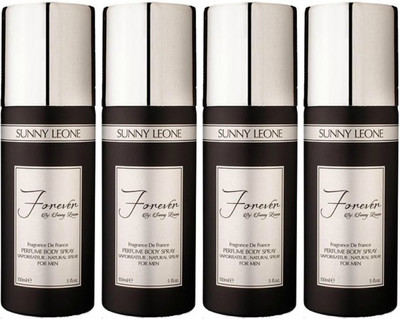 

LUST BY SUNNY LEONE 4 FOREVER BLACK Body Spray - For Men(600 ml, Pack of 4)