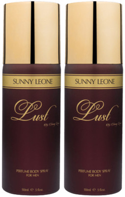

LUST BY SUNNY LEONE 2 Lust BROWN Body Spray - For Men(300 ml, Pack of 2)