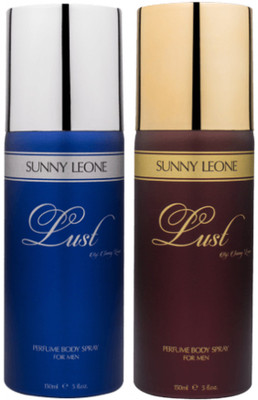 

LUST BY SUNNY LEONE 1 Lust BLUE & 1 Lust BROWN Body Spray - For Men(300 ml, Pack of 2)