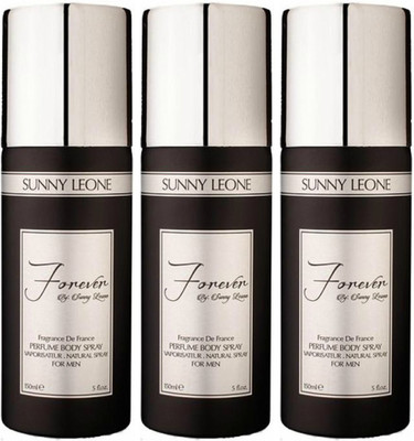 

LUST BY SUNNY LEONE 3 FOREVER BLACK Body Spray - For Men(450 ml, Pack of 3)